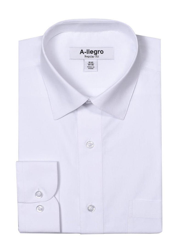 Men's Basic Cotton Dress Shirt | Regular Fit | Daniel Ellissa | White - USA Men's Outlet