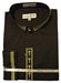 Men's Black & Gold Banded Collar Clergy Dress Shirt by Daniel Ellissa - USA Men's Outlet