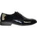 Men's Black Shine Tuxedo Oxford: Bravo's Classic Plain Toe Dress Shoe - USA Men's Outlet