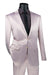 • Men's Blush Pink Slim-Fit Shiny Satin Sharkskin Prom & Wedding Suit by Vinci - USA Men's Outlet