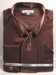 Men's Brown Metallic Velvet Dress Shirt & Tie Set by Daniel Ellissa - USA Men's Outlet