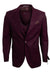 Men's Burgundy Glen Plaid Vested Suit w/ Peak Lapel & 1-Button Closure - Stacy Adams - USA Men's Outlet