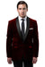 Men's Burgundy Tuxedo Jacket w/Velvet Shawl Collar by Tazio - USA Men's Outlet