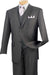 Men's Charcoal Grey Vinci 2-Button Vested Suit - USA Men's Outlet