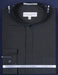 "Men's Daniel Ellissa Classic Black French Front Dress Shirt with Banded Collar" - USA Men's Outlet