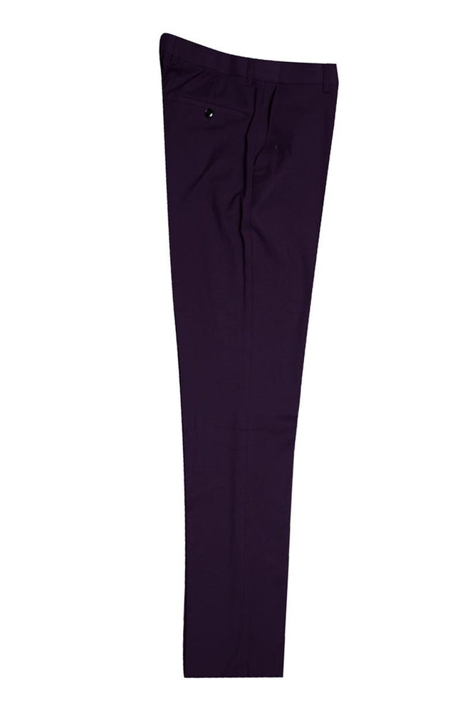 Men's Eggplant Vested Suit | Stacy Adams Peak Lapel 1-Btn - USA Men's Outlet