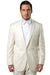 Men's Ivory Bryan Michaels Prom & Wedding Tuxedo with Slim Fit, One Button Satin Trim Peak Lapel - USA Men's Outlet