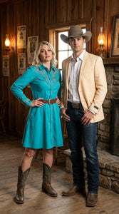 Men’s Light Tan Peachish Champaign Cowboy Blazer – Western Style Sport Coat Jacket for Country Wedding, Rodeo