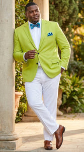 Men’s Lime Green Blazer – Bright Formal Sport Coat for Prom, Wedding and Statement Party Wear in Neon Light Green