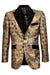 Men's Luxurious Foil Satin Sunflower Tuxedo Jacket in Yellow Gold - Empire - USA Men's Outlet