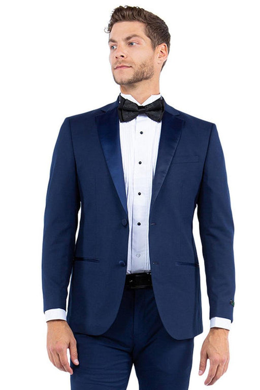 Men's Modern Fit Navy Notch-Lapel Tuxedo Jacket - Zegarie - USA Men's Outlet