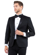 Men's Modern Fit Tuxedo Jacket - Black Notch Lapel - Zegarie - Elegant Mensattire