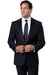 Men's Navy Blue Bryan Michaels Slim Fit 1-Btn Peak Lapel Wedding Tuxedo - USA Men's Outlet