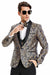 Men's Paisley-Print Navy Shawl Tuxedo by Tazio: Perfect for Proms & Weddings. - USA Men's Outlet