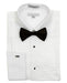 Men's Premium White Tuxedo Shirt & Bowtie Set by Daniel Ellissa - Regular Fit, Point Collar, Half-Inch Pleat. - USA Men's Outlet