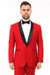 Men's Red Bryan Michaels Slim Fit Shawl Lapel Tuxedo Jacket - USA Men's Outlet