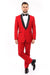 Men's Red Bryan Michaels Slim Fit Shawl Lapel Tuxedo Jacket - USA Men's Outlet