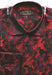 "Men's Regular Fit Tonal Floral Pattern Sports Shirt by Daniel Ellissa - Burgundy" - USA Men's Outlet