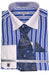 Men's Royal Blue Double Stripe Shirt by Daniel Ellissa - USA Men's Outlet