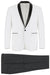 "Men's Slim Fit White Tuxedo with Shawl Collar by Renoir" - USA Men's Outlet