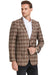 Men's Slim-Fitting Brown Glen Plaid Tazio Sport Coat - USA Men's Outlet