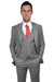 Men's Stylish Grey Vested Stacy Adams 2-Button Basic Suit - USA Men's Outlet