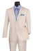 Men's Tan Pinstripe Seersucker 2PC Suit: Vinci Modern Fit - USA Men's Outlet