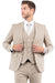 Men's Tan Vested Slim Fit Business & Wedding Suit | Zegarie - USA Men's Outlet