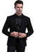 Men's Tazio Black Peak Lapel Skinny Fit One Button Blazer - USA Men's Outlet