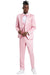 Men's Tazio Dusty Rose Satin Sharkskin One-Button Prom & Wedding Suit - USA Men's Outlet