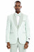 Men's Tazio One-Button Vested Honeycomb Lace Design Mint Green Wedding & Prom Tuxedo - USA Men's Outlet