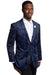 Men's Tazio Sports Coat: Slim Fit, Tie Dye Gradient, Blue - USA Men's Outlet