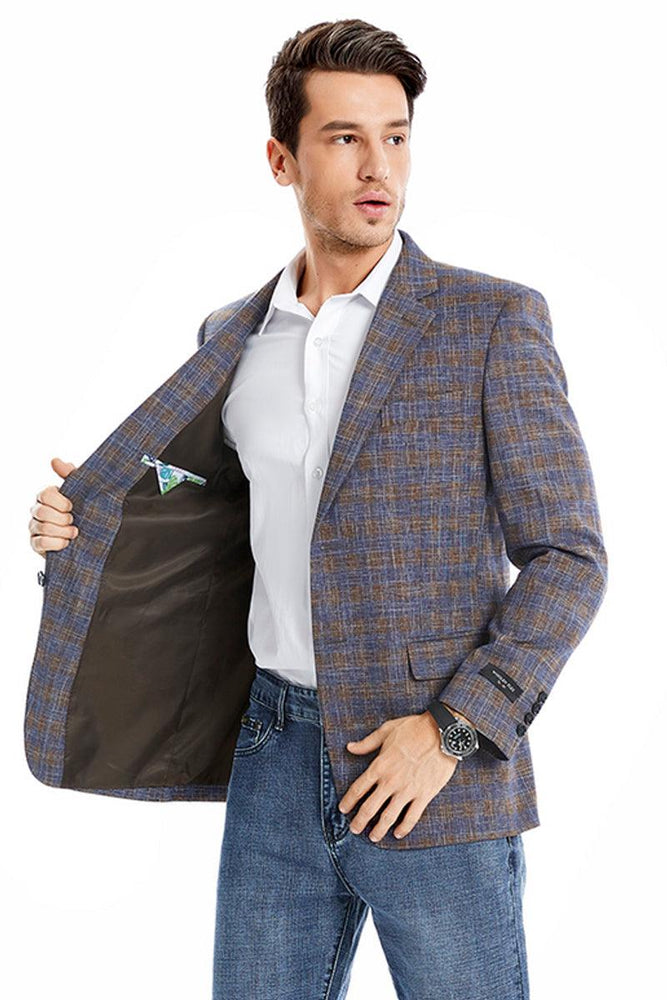 Men's Tazio Two-Button Slim-Fit Light Brown Sport Coat - USA Men's Outlet