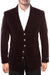 Men's Tazio Velvet 5-Button Vintage Burgundy Coat - USA Men's Outlet