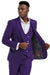 Men's Tazio Vested Purple Peak Lapel Suit w/ Gold Buttons - USA Men's Outlet