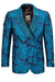 Men's Turquoise Tuxedo Jacket | Embroidered Floral Double Breasted | Empire - USA Men's Outlet