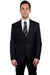 Men's Vested Peak Lapel Suit by Stacy Adams - Black - USA Men's Outlet