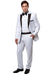 Men's White & Black 1-Button Slim Fit Peak Lapel Wedding Tuxedo by Bryan Michaels - USA Men's Outlet