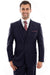 Men's Zegarie Modern Fit Navy Wool Vested Suit - USA Men's Outlet