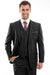 Men's Zegarie Modern Wool Vested Suit - Stylish Two-Button Fit - Black - USA Men's Outlet