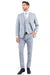 Men's Zegarie One-Button Vested Slim Fit Business & Wedding Suit in Light Grey - USA Men's Outlet