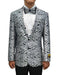 men’s silver prom blazer