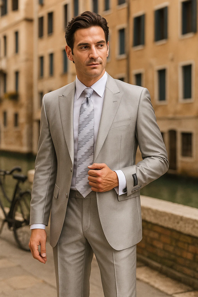 mens-2-button-peak-lapel-shiny-sharkskin-suit-in-silver