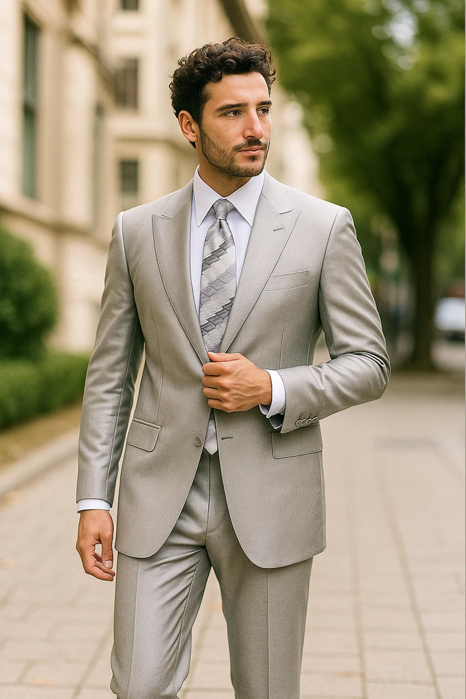 mens-2-button-peak-lapel-shiny-sharkskin-suit-in-silver