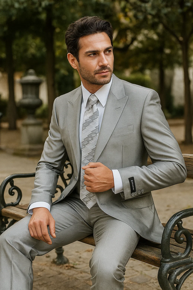 mens-2-button-peak-lapel-shiny-sharkskin-suit-in-silver