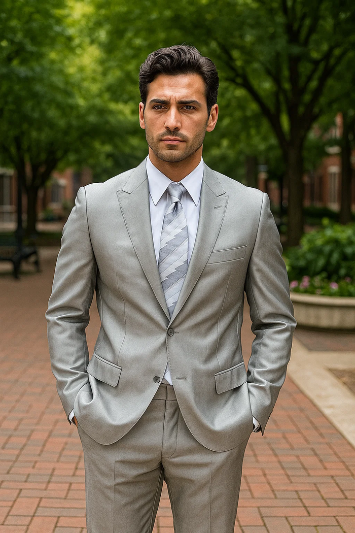 mens-2-button-peak-lapel-shiny-sharkskin-suit-in-silver