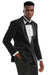 Mens Black Tuxedo Jacket with Shawl Lapel & Slim Fit - Tazio - USA Men's Outlet