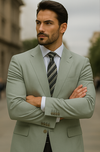 Mens Blazer Classic Fit Sport Coat Two Buttons Lightweight Suit Jacket Iceberg Green