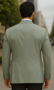 Mens Blazer Classic Fit Sport Coat Two Buttons Lightweight Suit Jacket Iceberg Green