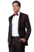 Mens Brown Bryan Michaels Prom Tuxedo w/ Slim Fit, Peak Lapel & Satin Trim - USA Men's Outlet